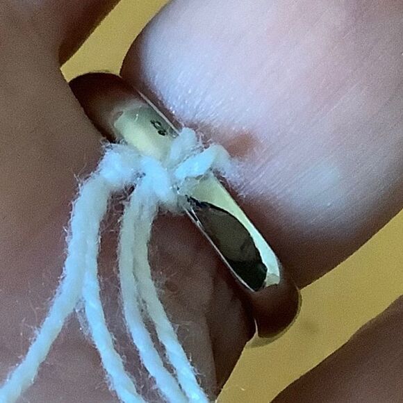 𝅺STERLING SILVER 925 BLUE SAPPHIRE RING SIZE US 7.5​​ - Picture 6 of 7